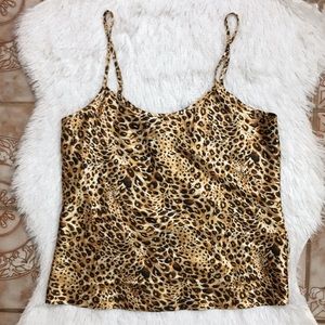 4/$20 Etonne Sarah Richards Cheetah Print Tank Top